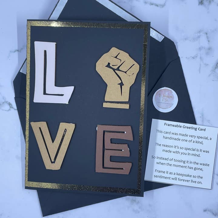 D. Johnson & Co Greetings - Vendita all'ingrosso Biglietti d'amore - Biglietto d'amore nero3