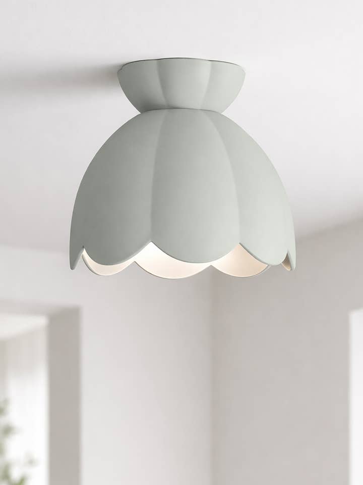 Vallea Ceramic Ceiling Light | Large Minimalist Flush Mount for wholesale by LYSlightlab