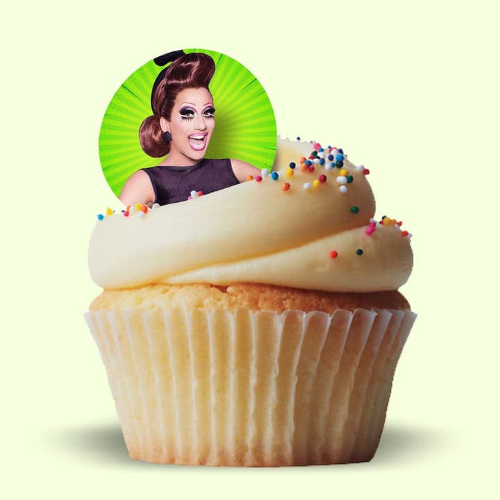 Cool Story Gifts – wholesale Cake/cupcake topper – Bianca Del Rio Edible Celebrity Wafer Cupcake Toppers.