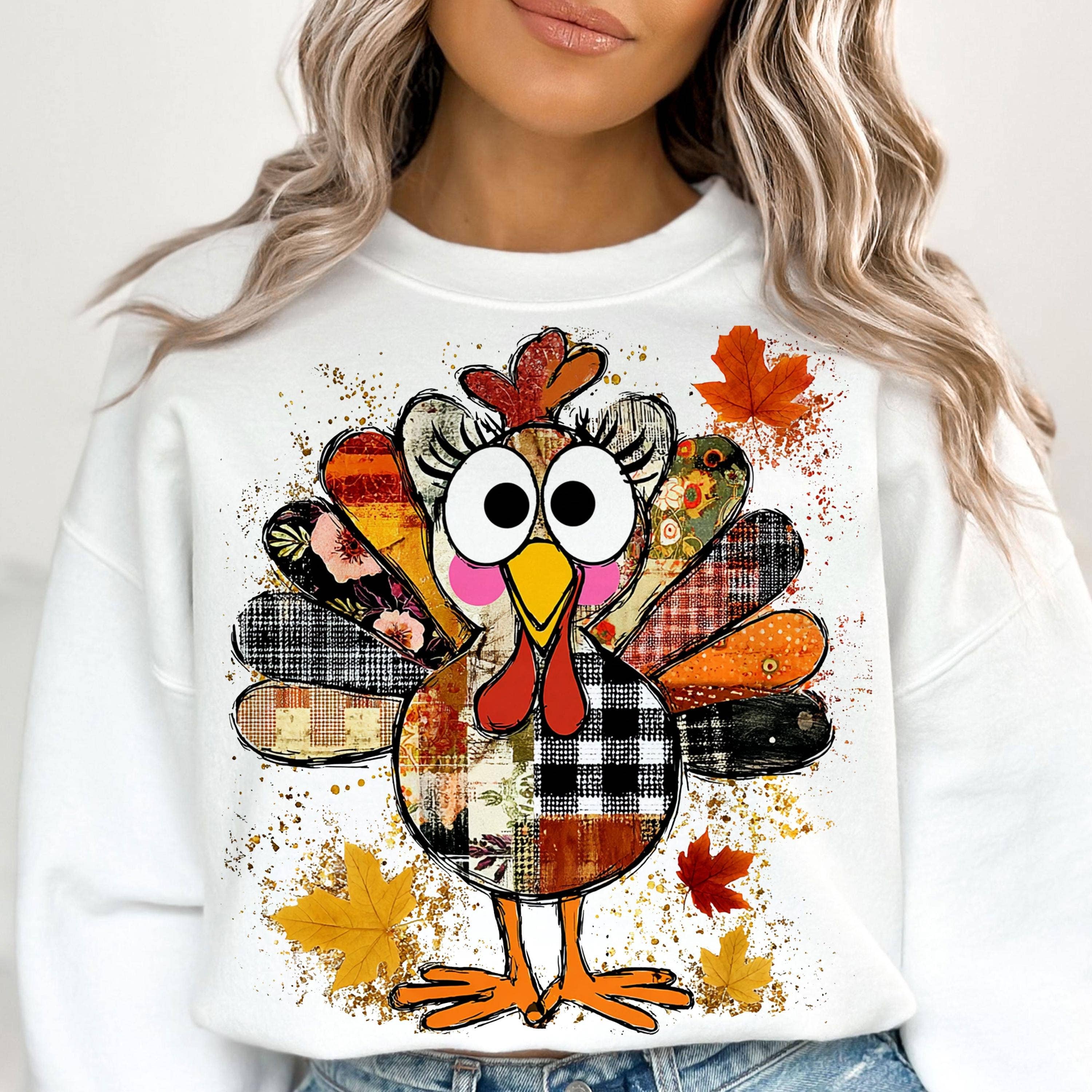 NVC Ecommerce LLC - Wholesale T-Shirt (Graphic) - Women's - Thanksgiving Gobble Coquette Shirt, Preppy Turkey Sweatshirt2