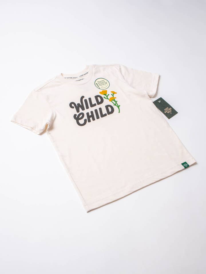 Keep Nature Wild - Wholesale Screen Printed T-Shirt - Kids - Wild Child Youth Tee | Natural5