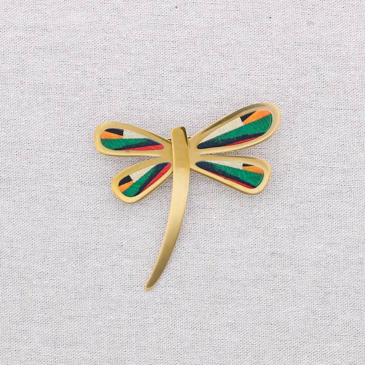 Sonata - Vente Bijoux à boutons pression - Broche Acier Libellule Dessin5