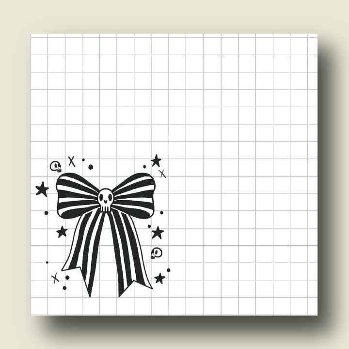 Spooky Bow Sticky Note (single) for wholesale by Doohickle Designs