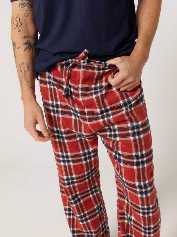 Contare | Quality Men's Sleepwear - Wholesale Sleepwear Set - Men's - Tee & Flannel Pant Set