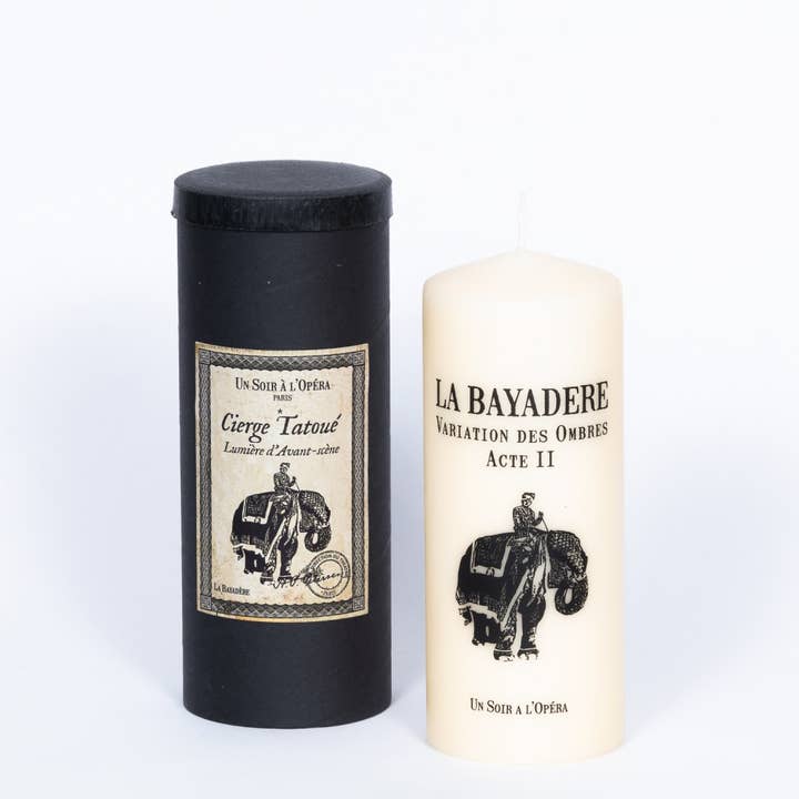 Vela Pilar tatuada - Regalo de Navidad - La Bayadera - Elefante para venta al por mayor de Un Soir A L'Opéra - Wholesale