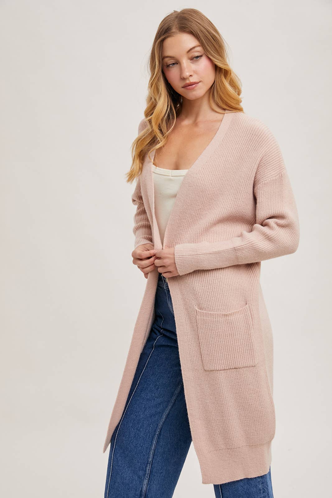 Bluivy – wholesale Cardigan – Women’s – RIBBED OPEN FRONT CARDIGAN22