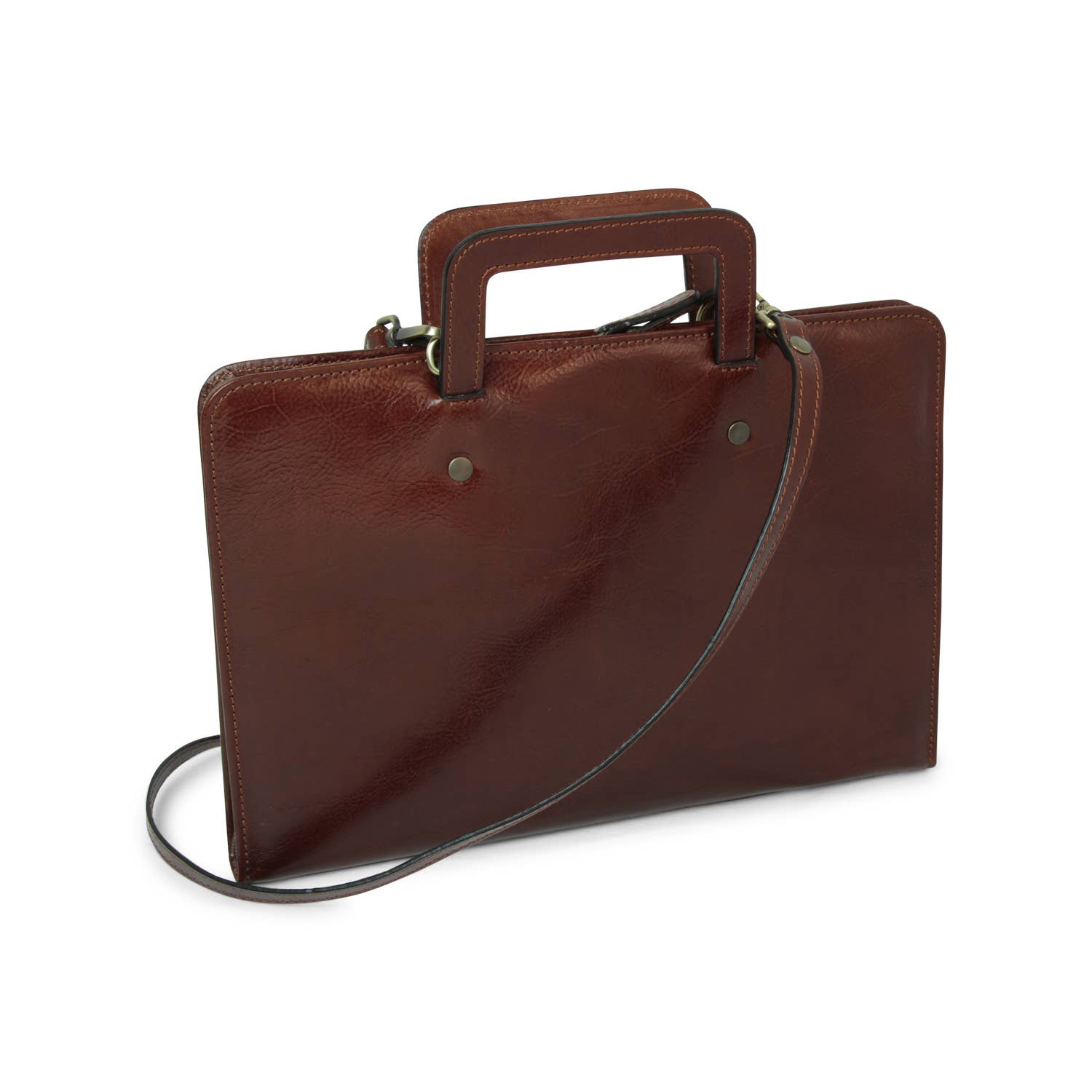 Old Angler Firenze - Wholesale Aktetas - Dames - Leren documententas - Bruin0