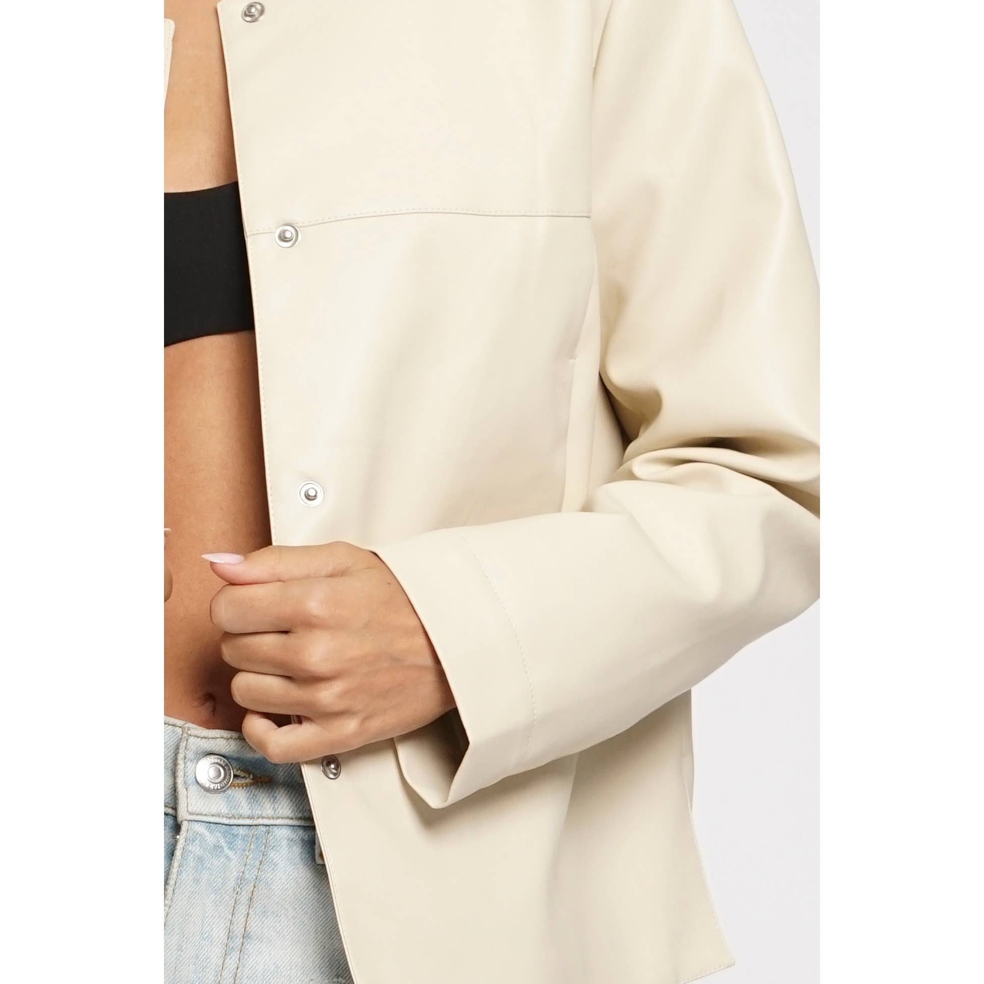 Sans Souci – Engroshandel Motorcykeljakke - Dame – KORT JAKKE I IMITERET LÆDER7