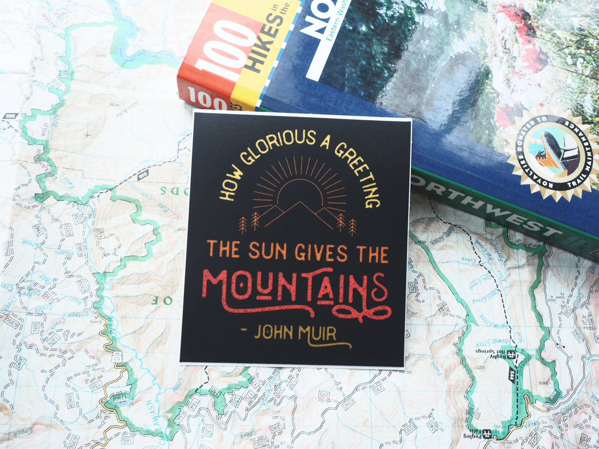 Sentinel Supply - Vendita all'ingrosso Adesivo - Adesivo con citazione della montagna di John Muir, decalcomanie per escursionismo e campeggio3