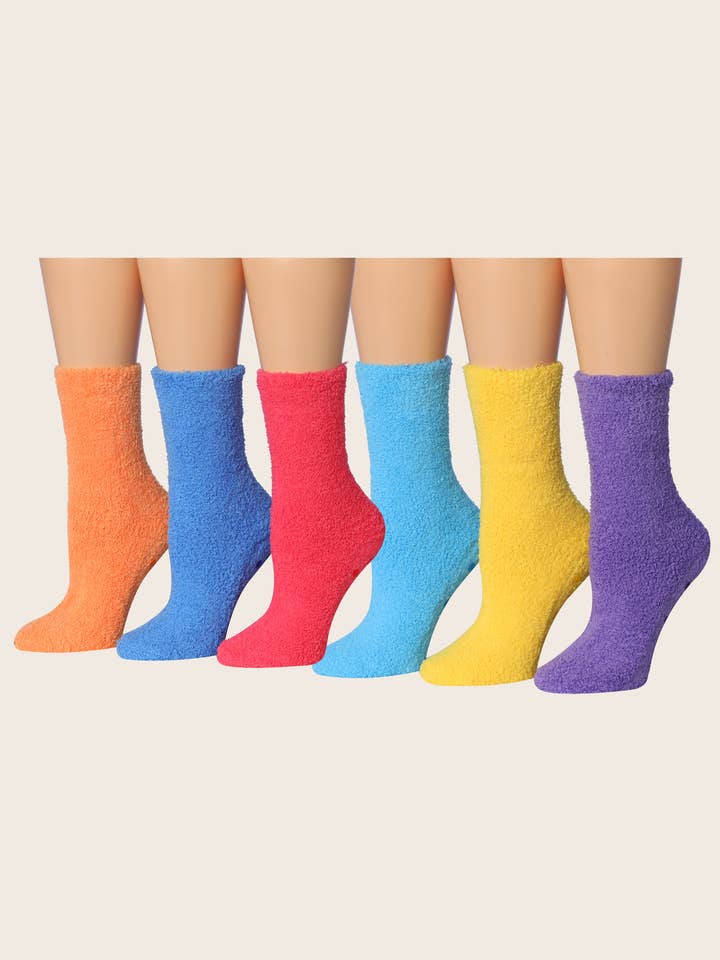Isadora, Tipi toe, & James Fiallo - Wholesale Socks - Women's - Women Isadora Solid Color Comfy Soft Cozy Fuzzy Socks4