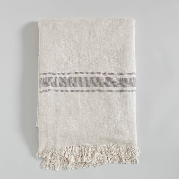 Överkast | Simple - Beige | Viskos & Linne för wholesale av Pure Harmony