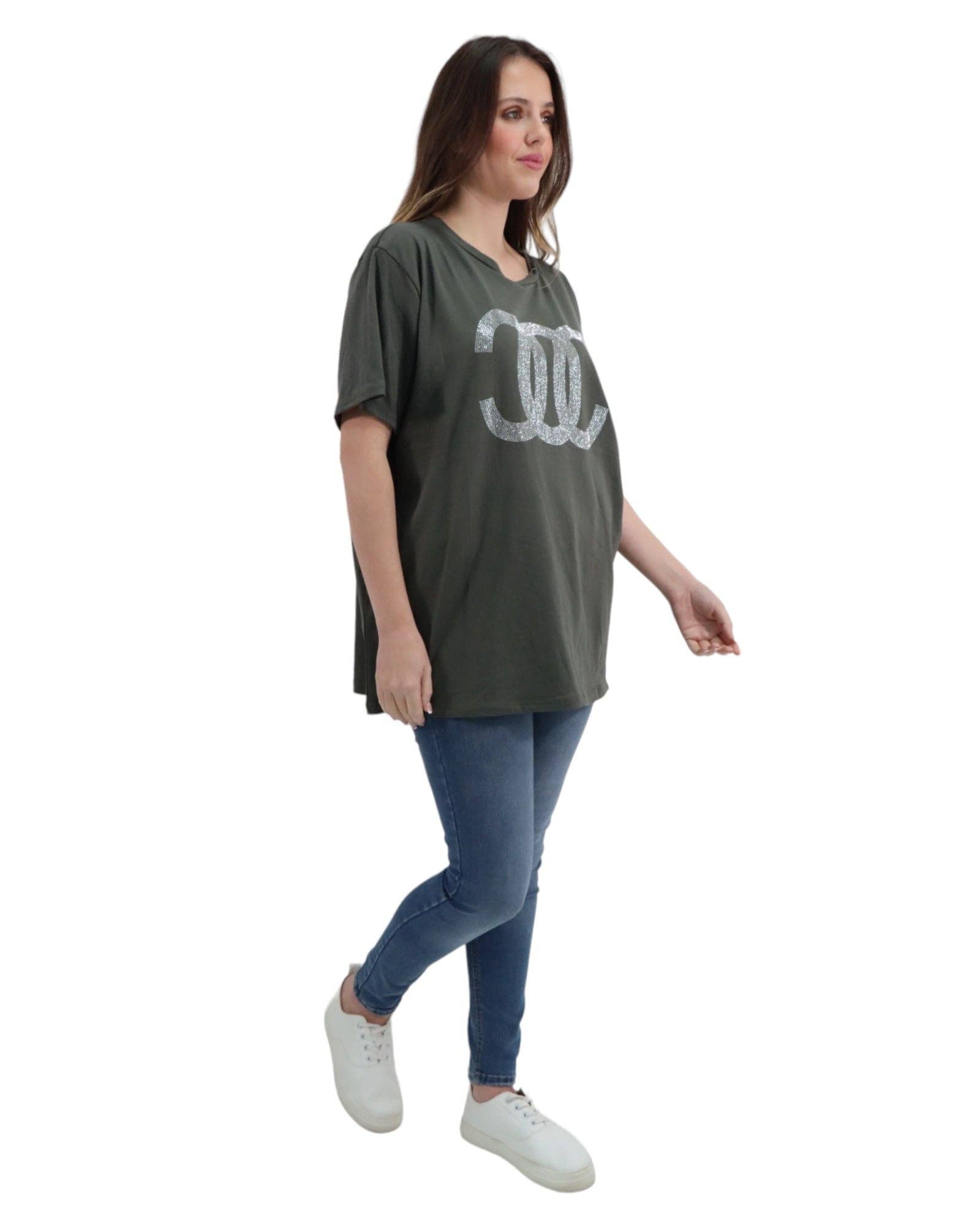 Miss Bold – wholesale Tunic – Women’s – Italian Diamante CC Print T-Shirt18