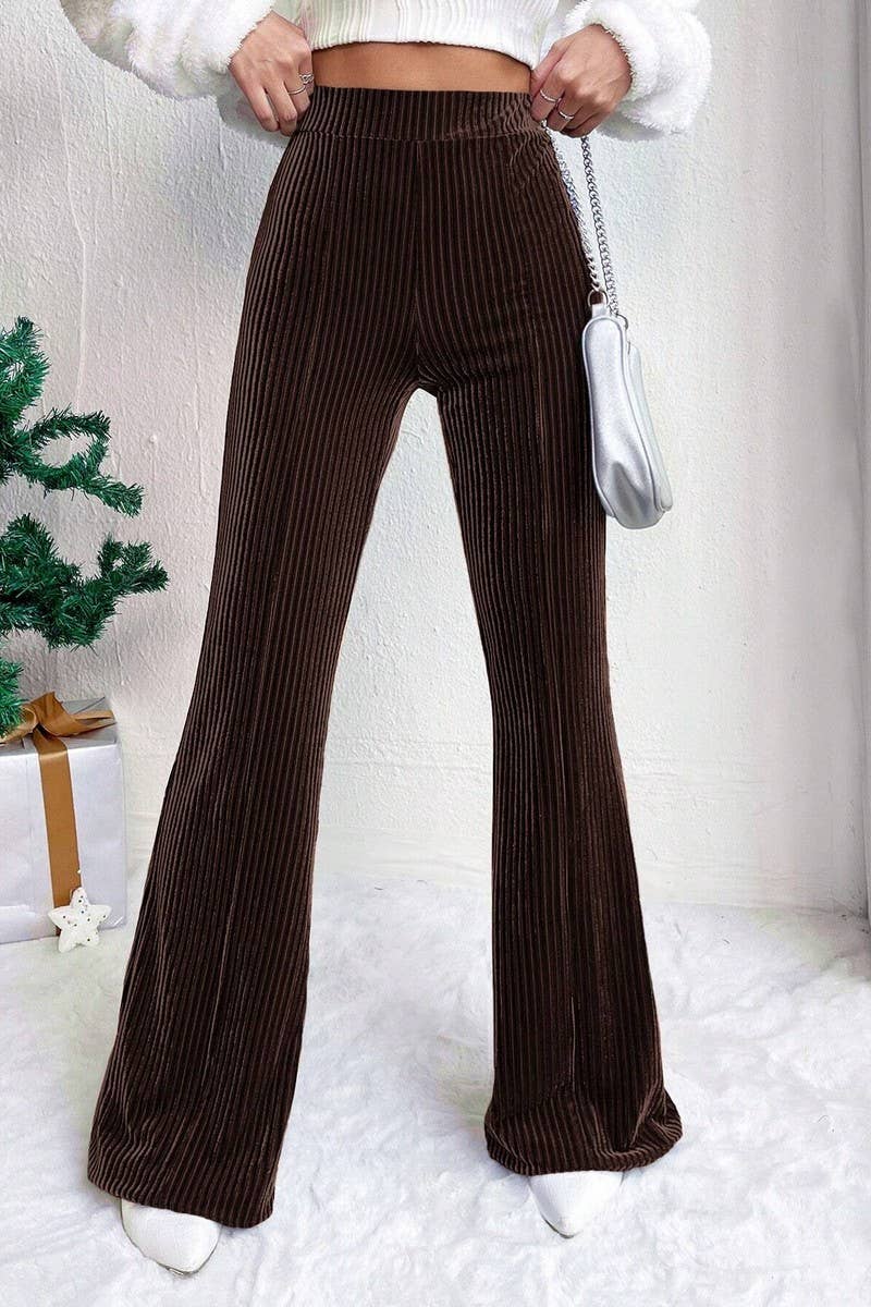 NINEXIS - Wholesale Pants - Women's - CWBLP1369_SOLID COLOR HIGH WAIST CORDUROY FLARED PANTS15