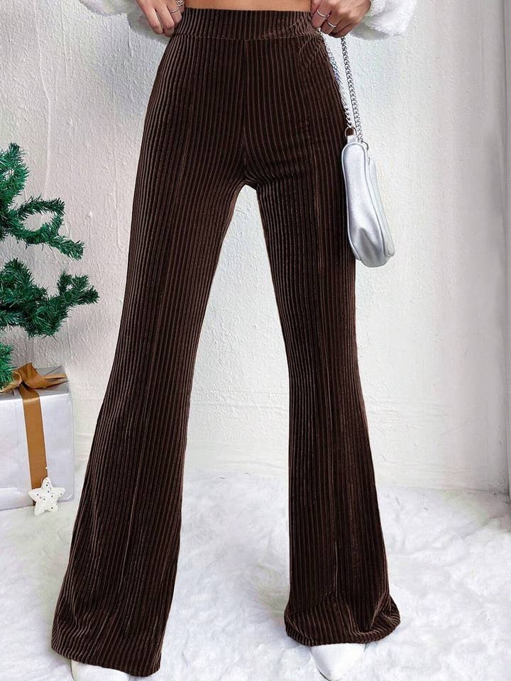 NINEXIS - Wholesale Pants - Women's - CWBLP1369_SOLID COLOR HIGH WAIST CORDUROY FLARED PANTS15