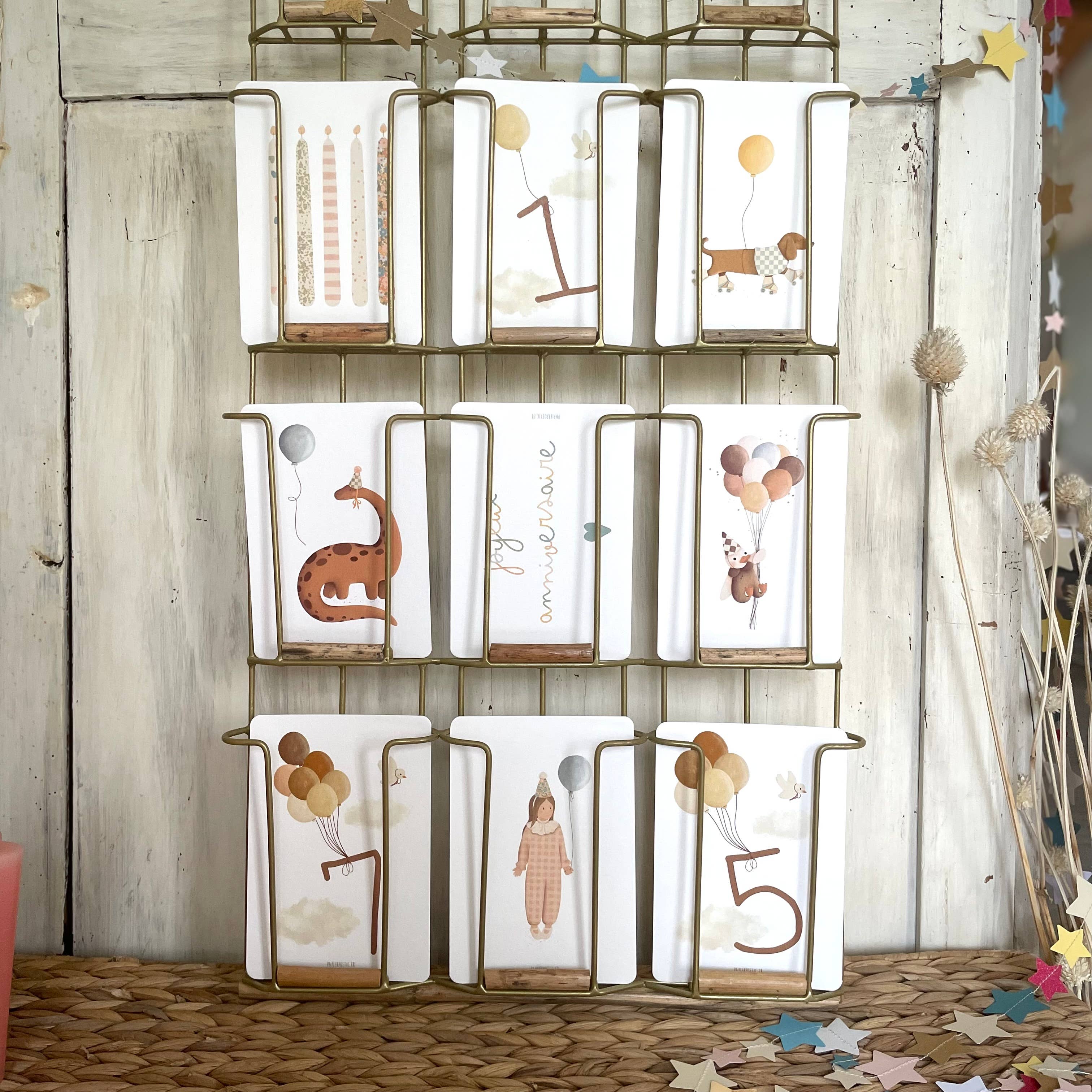 Papier Poetic - Vente Cartes d'anniversaire - Carte Postale / Card "Bougies colorées"1