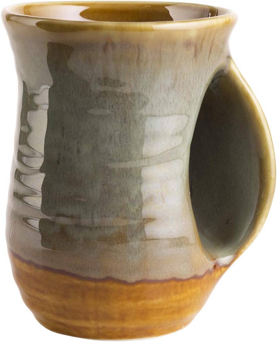 The Wine Savant /  Khen Glassware - Wholesale Coffee Mug - Hand Warmer Ceramic Mug, Right Handed 0