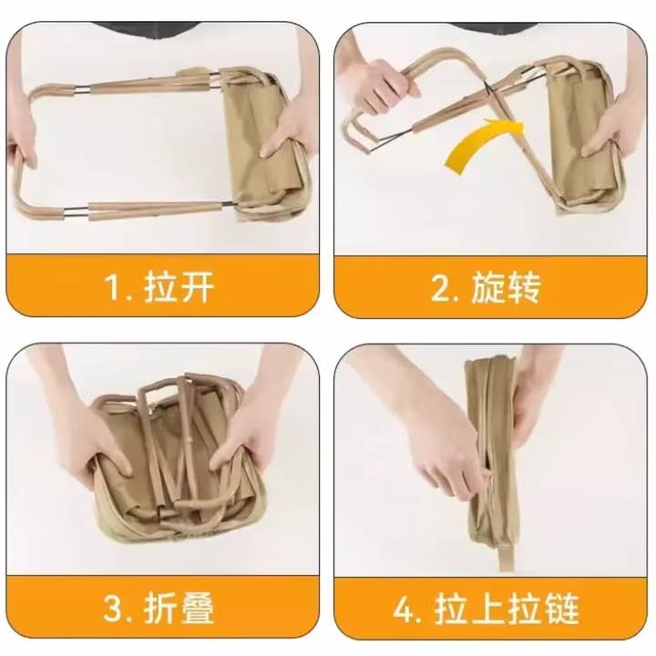 VIGOR - Venta al por mayor Sillas plegables - Silla portátil para adultos y niños, taburete plegable para pesca, caza, viajes, mochila, senderismo (MOQ 10 juegos)
