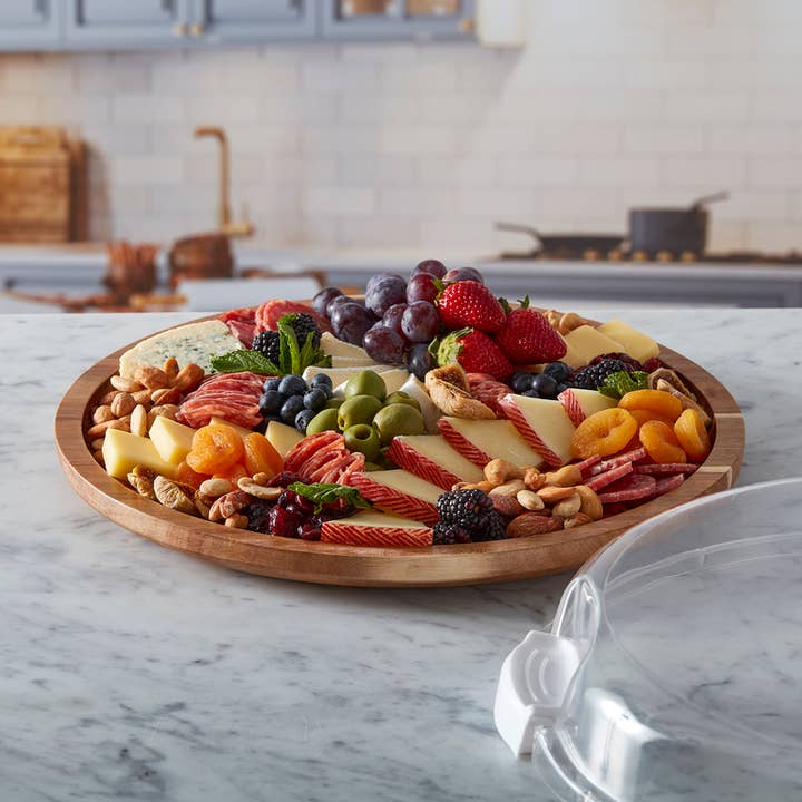 Lifetime Brands - Wholesale Cutting Board - FW 14 ROUND MAKE AND TAKE- ACACIA 1 WHIT