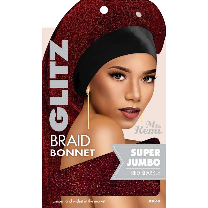 Ms. Remi Glitz Braid Bonnet Jumbo - XL Assorted Colors for wholesale by Annie International, Inc.