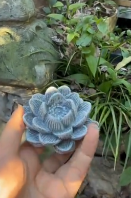 Backyard Stone Art - Vendita all'ingrosso Ornamenti/decorazioni per esterni - Fiore in cemento, ninfea di loto, 7,6 x 3,8 cm4