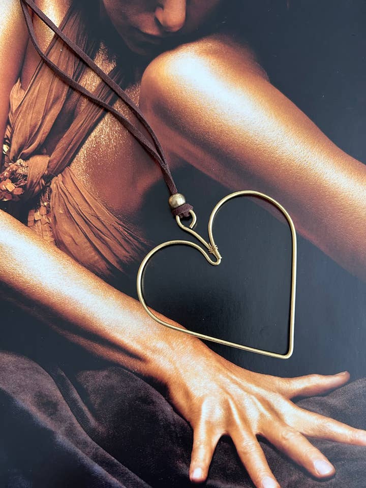 BOHO HEART GOLD PENDANT for wholesale by BABY JOYS