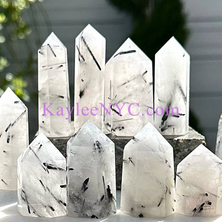 KayleeNYC - Wholesale Spiritual stone/crystal - Wholesale Lot 1 Lb Natural Tourmalinated Quartz Tower