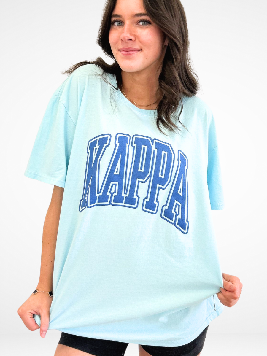 Duo Threads - Wholesale Screen Printed T-Shirt - Women's - Sorority Varsity Arch Puff Tee 24