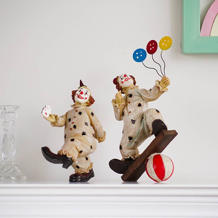 Liffy - Wholesale Decorative Figurine - Vintage Resin Circus Clown Figurine Home Decor5