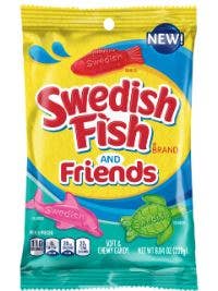 (S1-06) SwedishFishandFRIENDSPEG Beutel 8,04oz (228g x12 Einheiten) für den Großhandel von iSweet.ca