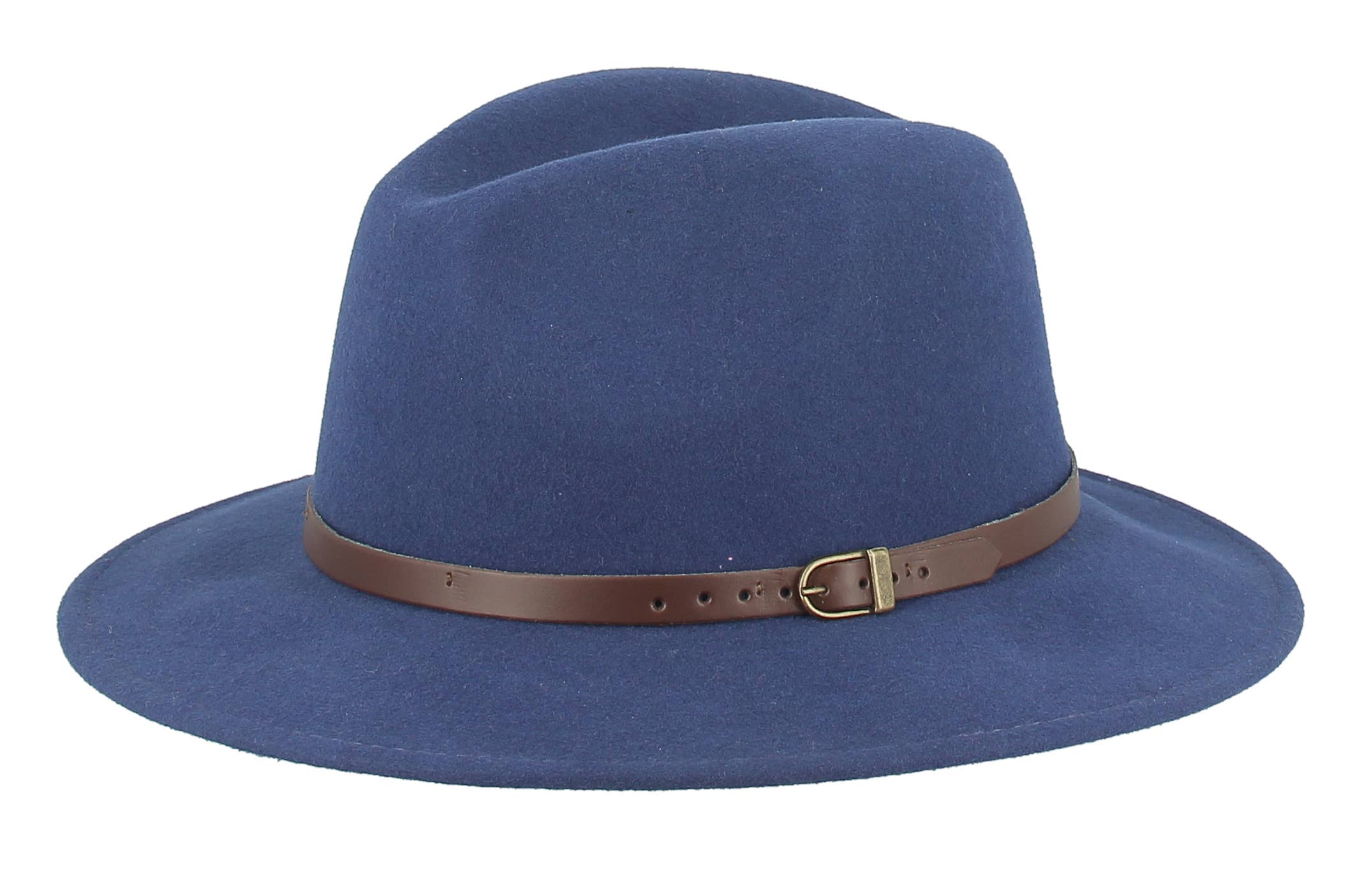 M BY FLECHET - ESSENTIALS - ALP1 – Großhandel Fedora-Hut – Unisex – Wollfilzhut mit Kunstlederbesatz - Modell 1HS450