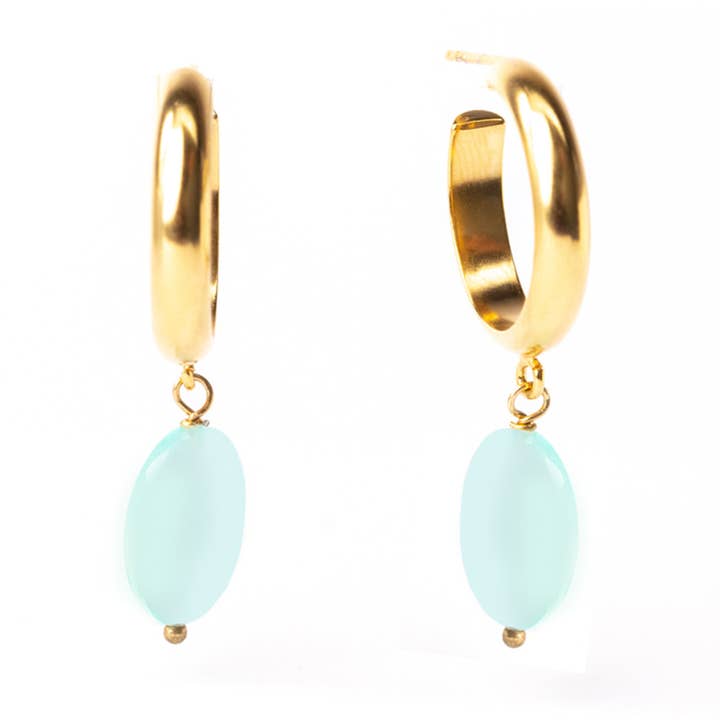 Capri aqua hoops for wholesale by Hissia