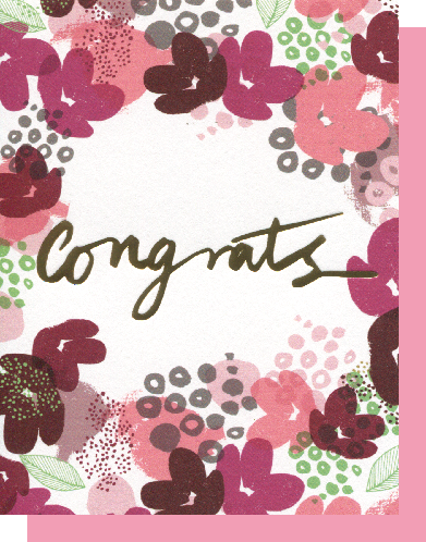 Big Wheel Press – wholesale Congratulations card – Spring Floral3