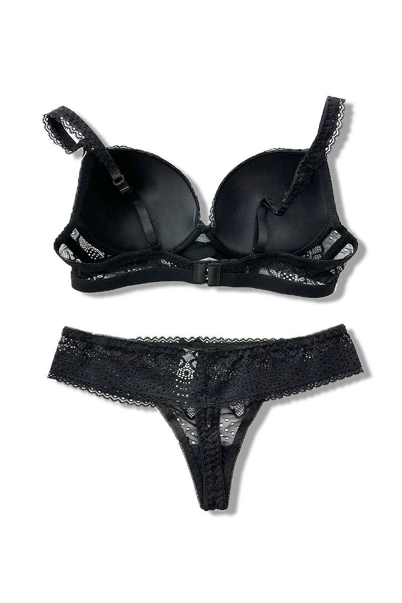 Belle Com'Elle - Vente Ensemble de lingerie – femme - Ensemble Soutien-gorge + String Bonnet B / AZ1701214