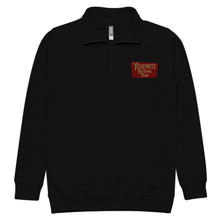Pull polaire unisexe à fermeture éclair 1/4 brodé Yosemite NP pour la vente par Park Service Apparel