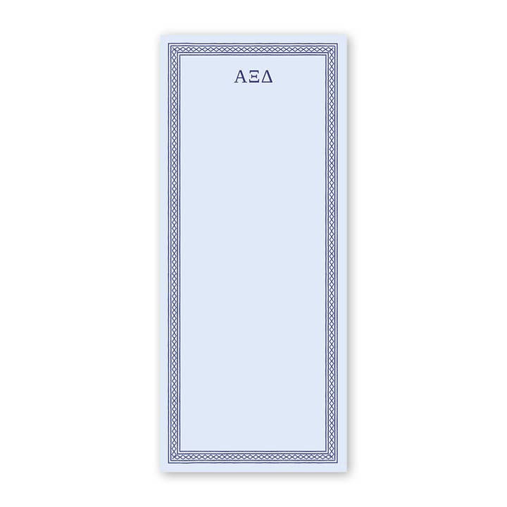 Alpha Xi Delta Dolly Blooms Greek Skinny Notepad for wholesale by Dogwood Hill