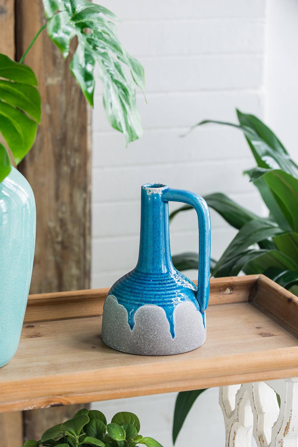 A&B Home Group Inc. - Wholesale Vase - 6x6x9" Cobalt Cloud Ceramic Jug0