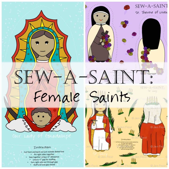 Sew-a-Saint Female Christian Sewing Quilt Project for Kids for wholesale by Faith and Fabric