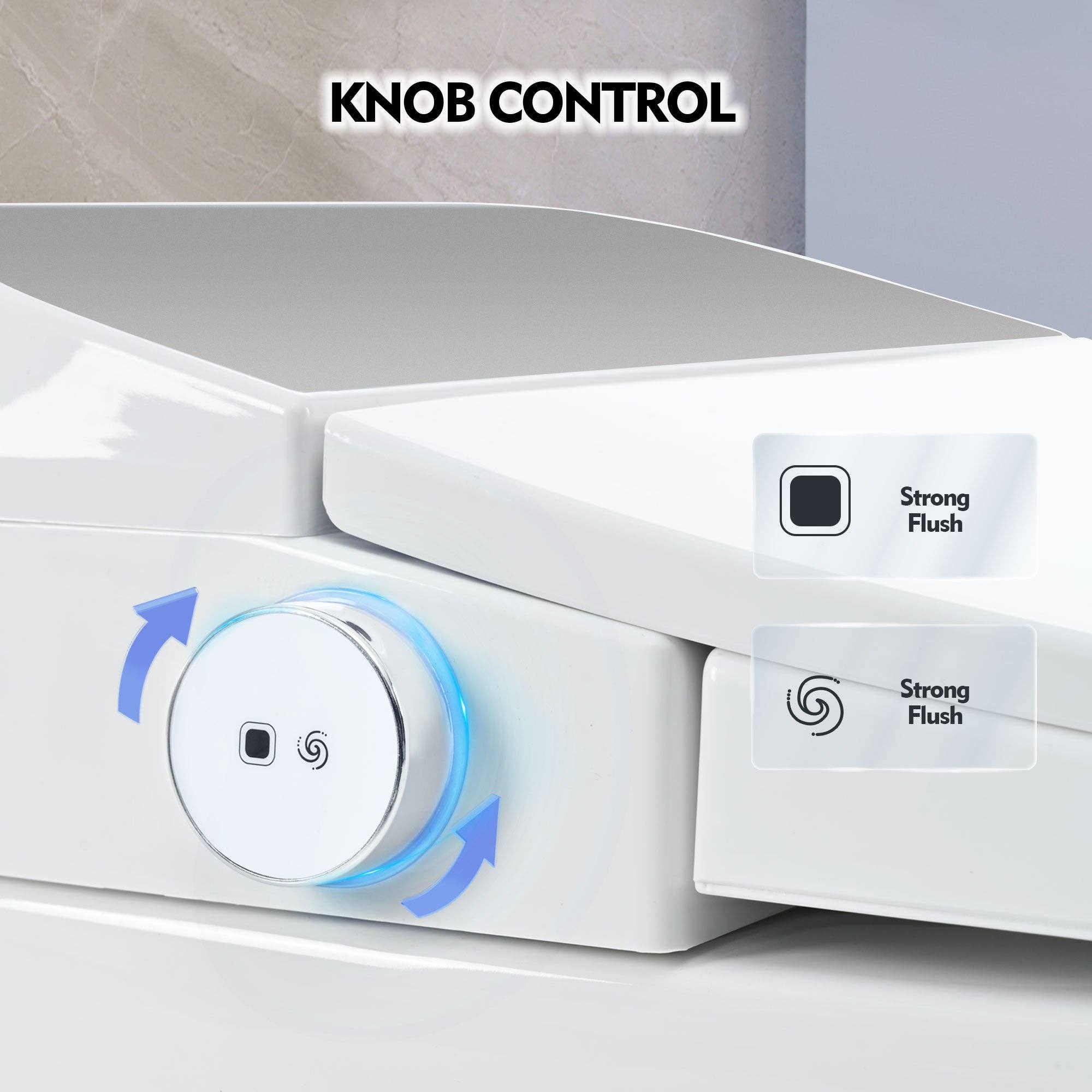 Orange County Decor - Wholesale Toilet Bowl Brush - Heated Seat Smart Toilet, One Piece Toilet, Automatic Flush Tank Less Toilet Without Bidet, With Foot Sensor Flush, White Night Light, Knob Control, Power Outage Flushing, Soft Close Cover,White4