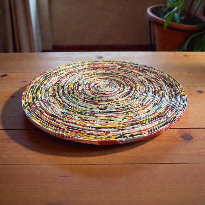 Round Placemats - Recycled Paper for wholesale by The Upcycled Paper Company