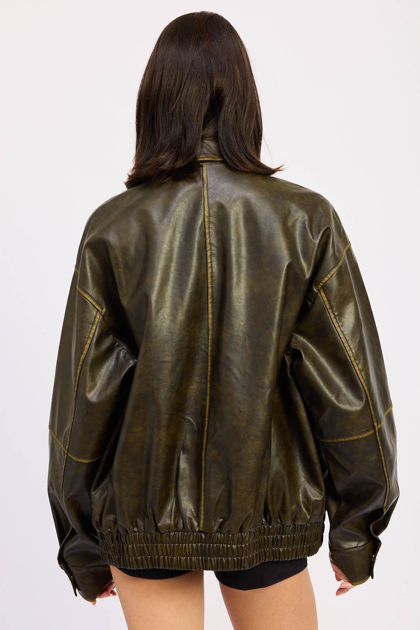 Emory Park - Vente Bombers – femme - Veste bomber oversize vintage en PU8