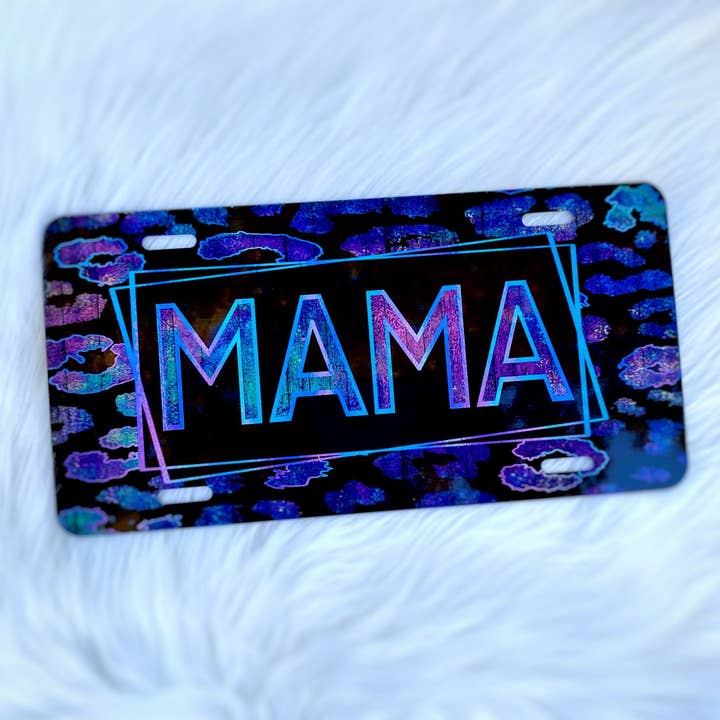 Placa de matrícula Mama, placas Leopard Mama, regalo para mamá, madres para venta al por mayor de Dm Crafting