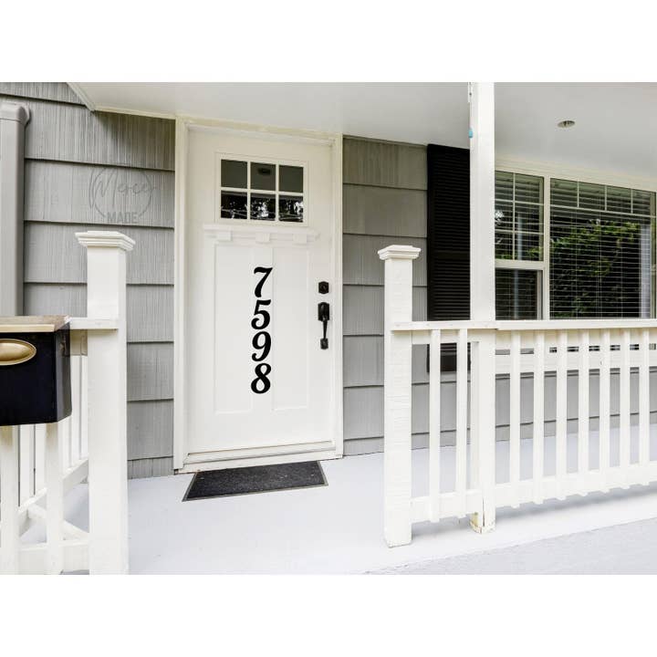 4 Inch Tall House Numbers | 6mm Thick | Paint or Stain Ready Address Numbers for wholesale by Mercer Made