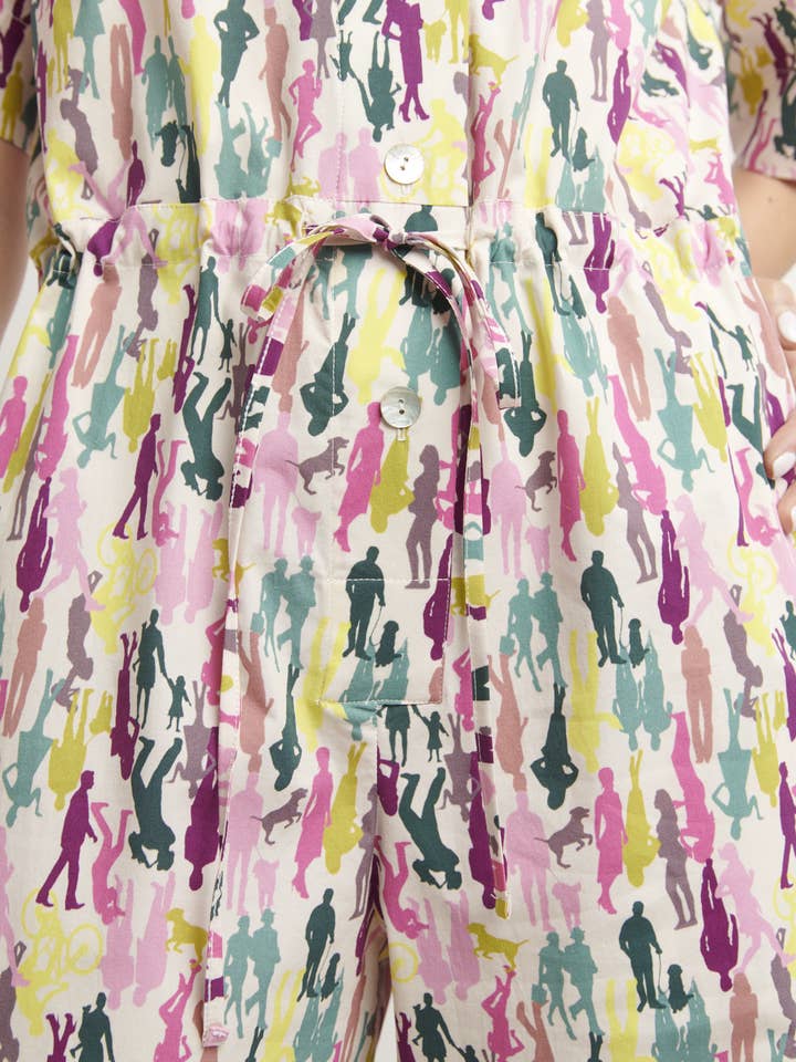 MADE IN SENS - Wholesale Onesie - Women's - Belted mechanic jumpsuit with figurative motif Etre Ensemble2