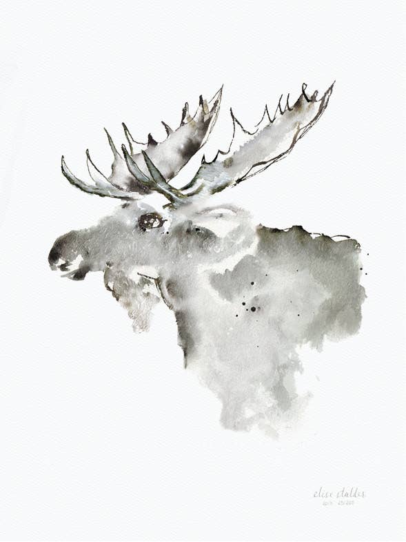 Skogens konge - Impressão artística de edição limitada por atacado de Elise Stalder