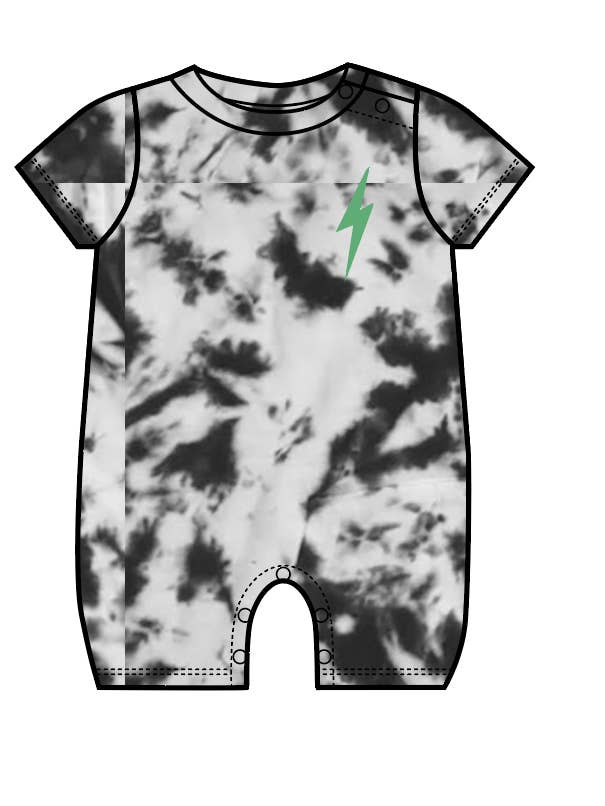 SH3783-BLACK ROCK Guitar Shortall for wholesale by 🤍Baby Steps and Mish Kids