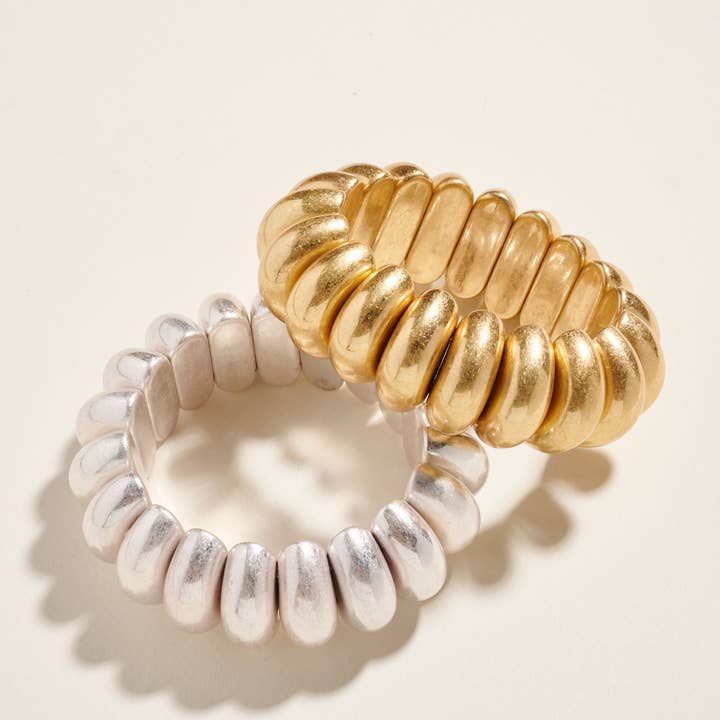 Rundformad vintage metallstretcharmband för wholesale av Designature New York