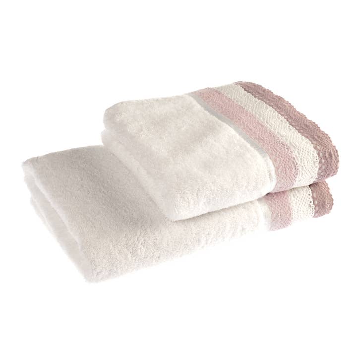 Allure Bath Fashions – wholesale Bath towel – Lauren Lace Edge Vintage Bath Towels - 100% Turkish Cotton1