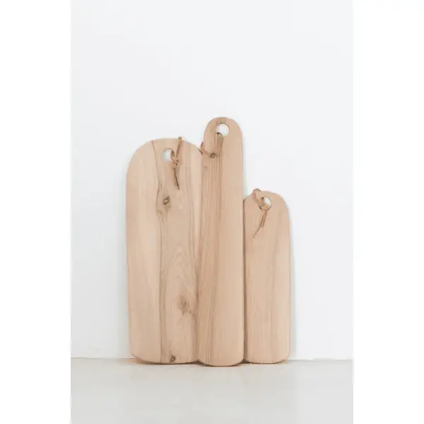 High crafty - Vente Planche à découper - Planche à découper marocaine en noyer faite à la main avec sangle en cuir –0