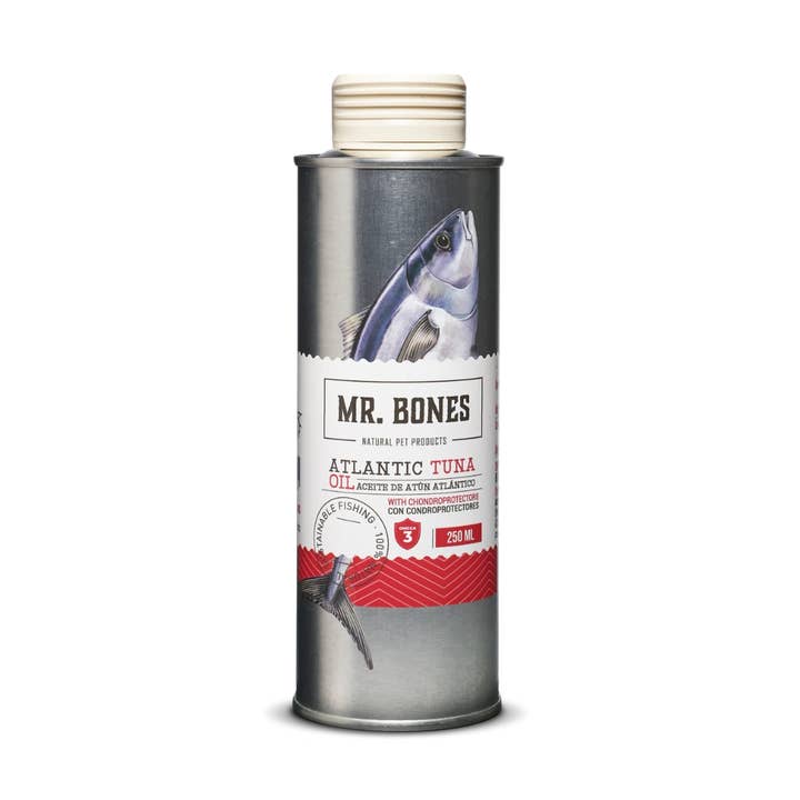 Mr.Bones - Natural Pet Products – Großhandel Nahrungsergänzungsmittel für Haustiere – Katze/Hund – Natürliches Ergänzungsmittel - Thunfischöl mit Chondroprotektoren0