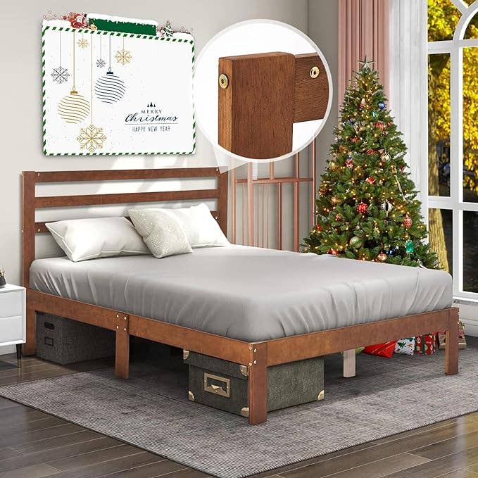 OUVR - Wholesale Bedroom Furniture - Queen Bed Frame, Platform Bed Frame with Headboard, Bed Fram12